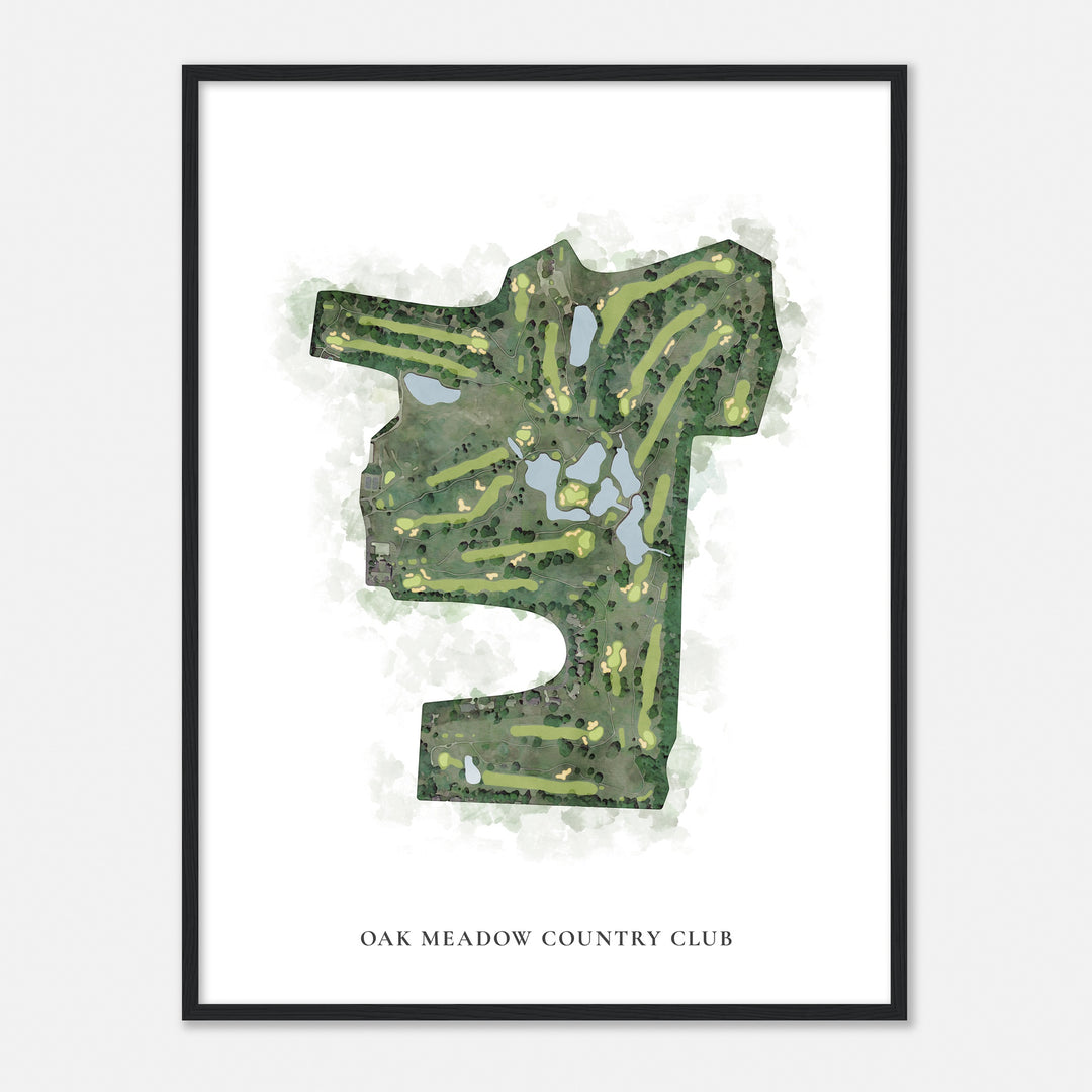 Print of Oak Meadow Country Club Classic Map