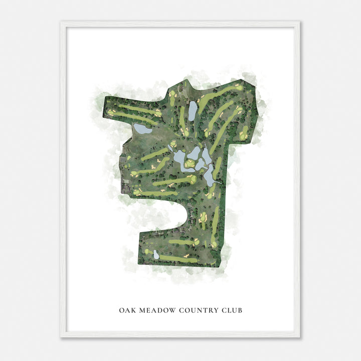 Print of Oak Meadow Country Club Classic Map