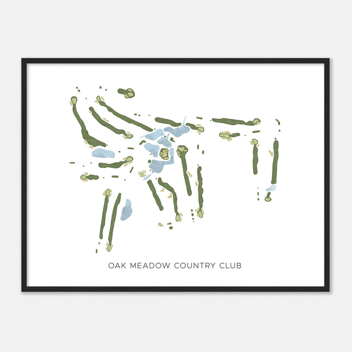 Print of Oak Meadow Country Club Modern Map