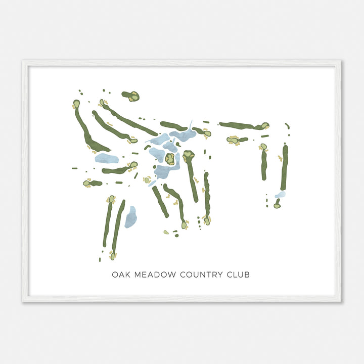 Print of Oak Meadow Country Club Modern Map