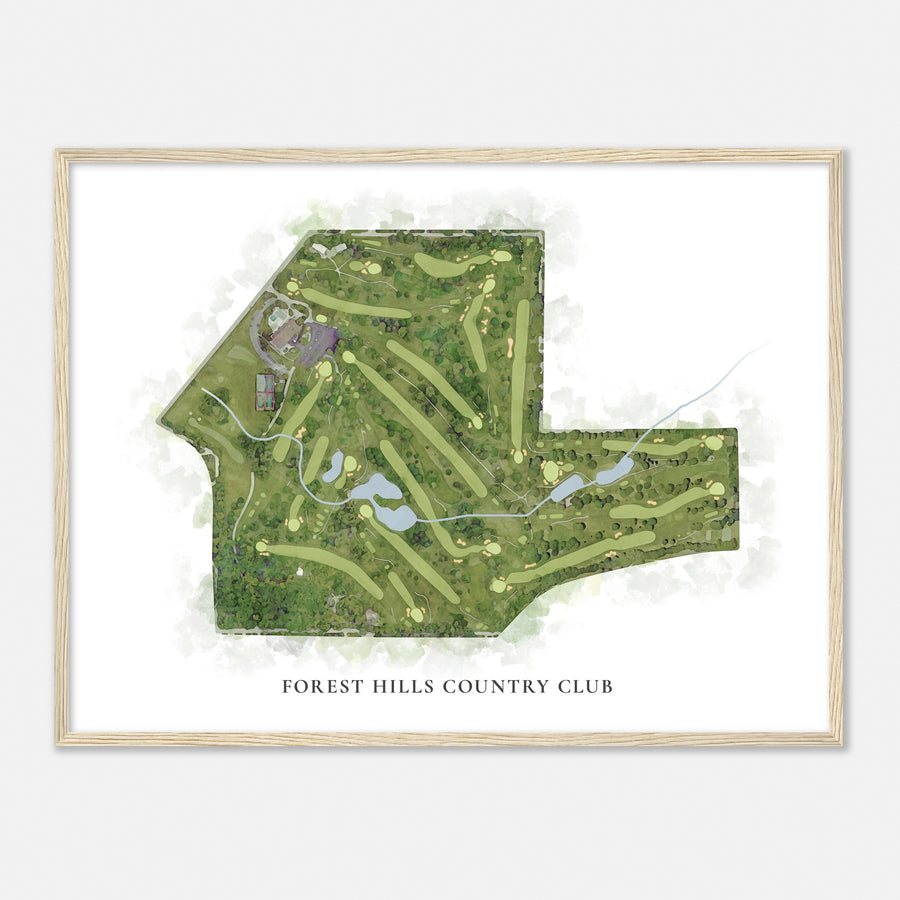 Print of Forest Hills Country Club Classic Map