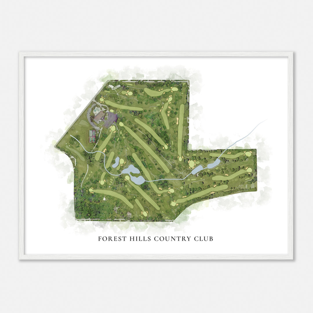 Print of Forest Hills Country Club Classic Map