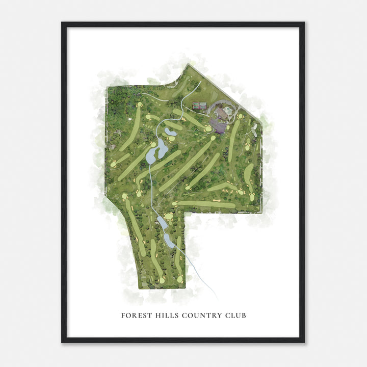 Print of Forest Hills Country Club Classic Map
