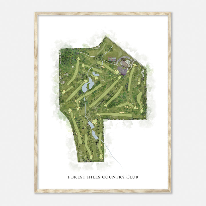 Print of Forest Hills Country Club Classic Map