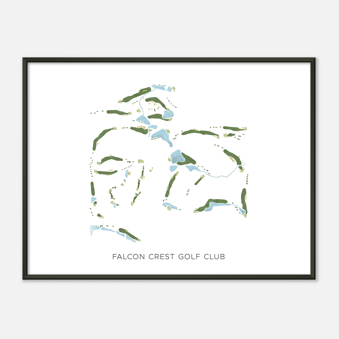 Print of Falcon Crest Golf Club Modern Map
