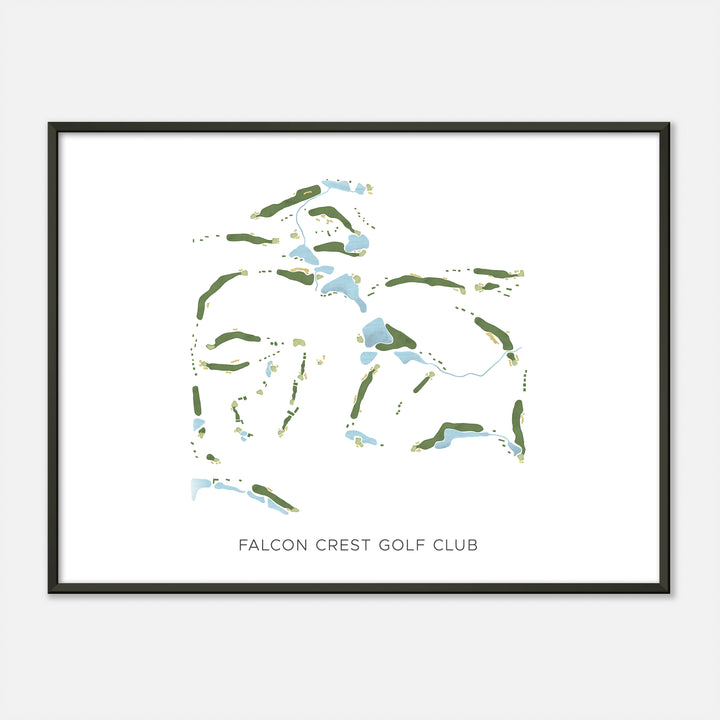 Print of Falcon Crest Golf Club Modern Map