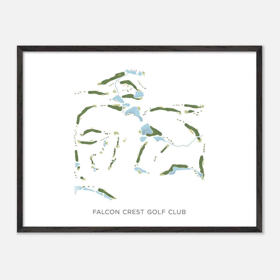 Print of Falcon Crest Golf Club Modern Map