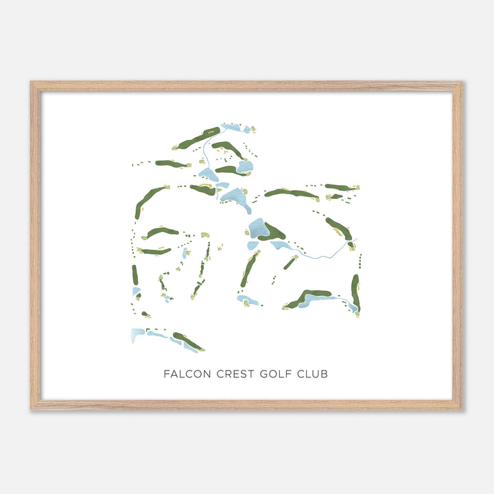 Print of Falcon Crest Golf Club Modern Map