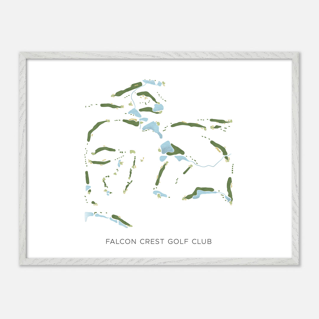 Print of Falcon Crest Golf Club Modern Map