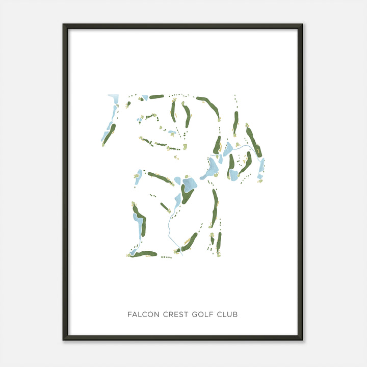 Print of Falcon Crest Golf Club Modern Map