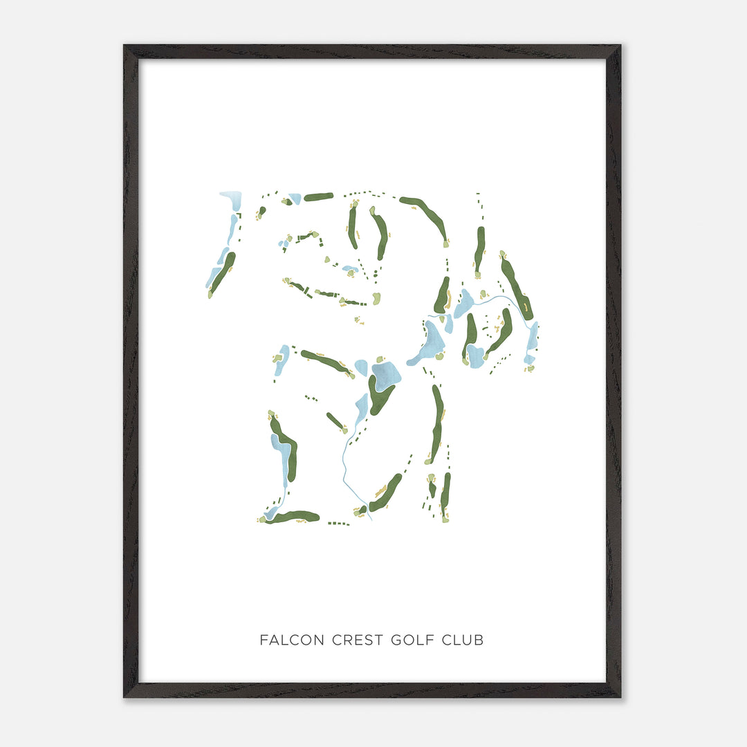 Print of Falcon Crest Golf Club Modern Map