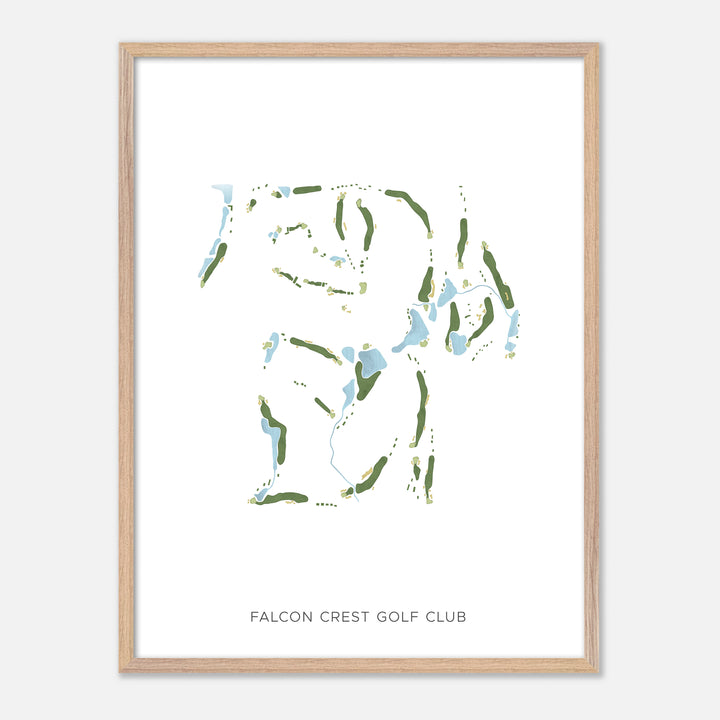 Print of Falcon Crest Golf Club Modern Map