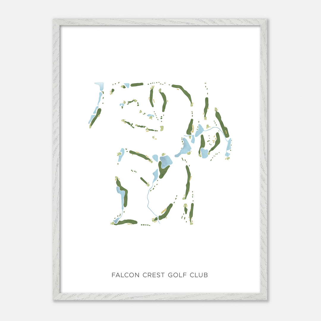 Print of Falcon Crest Golf Club Modern Map