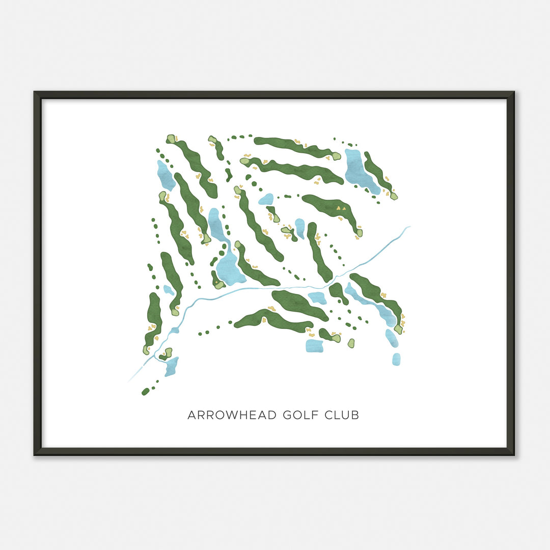 Print of Arrowhead Golf Club Modern Map