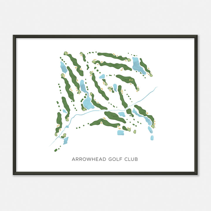 Print of Arrowhead Golf Club Modern Map
