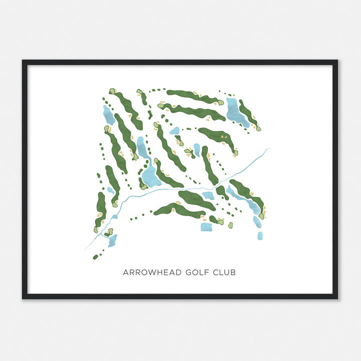 Print of Arrowhead Golf Club Modern Map