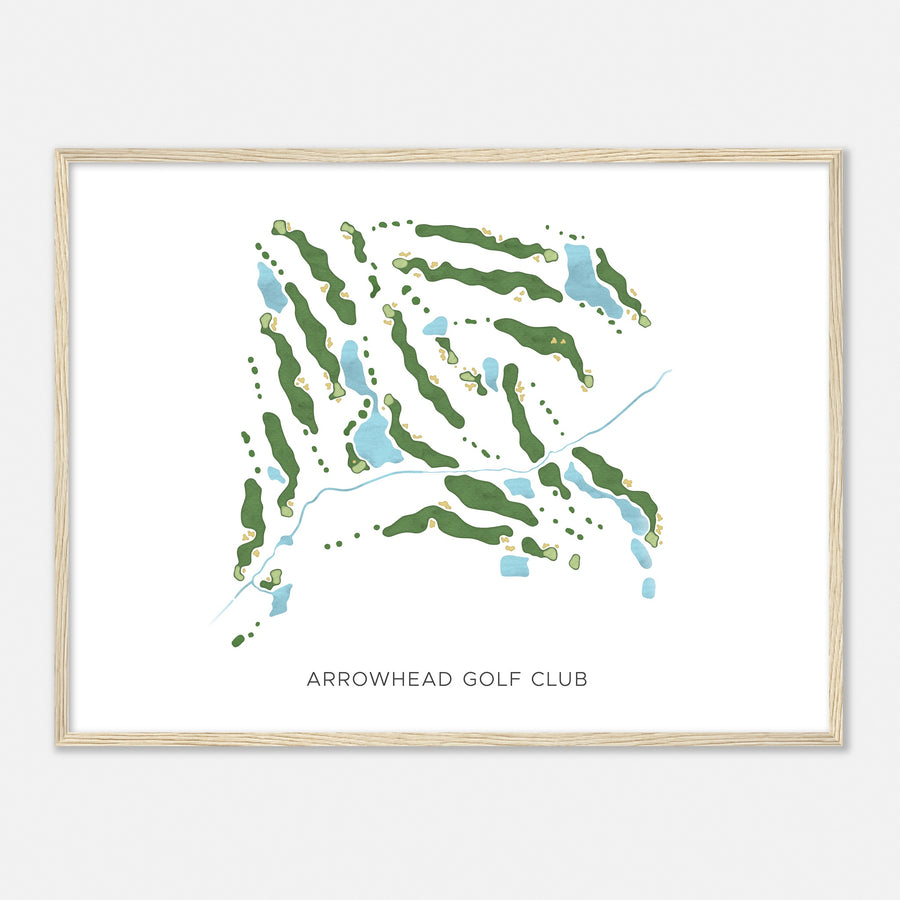 Print of Arrowhead Golf Club Modern Map