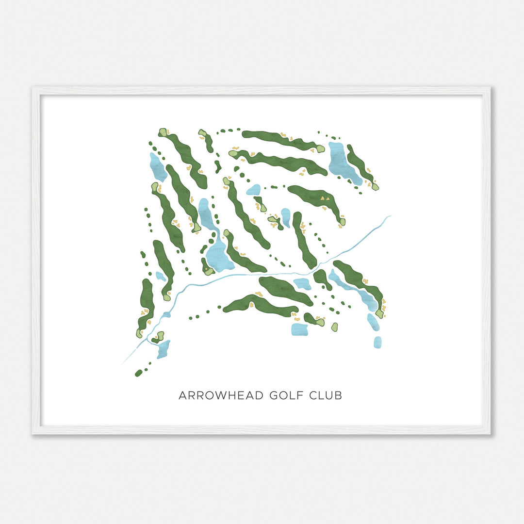 Print of Arrowhead Golf Club Modern Map