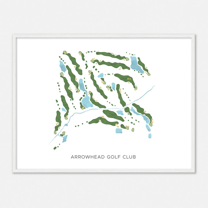 Print of Arrowhead Golf Club Modern Map