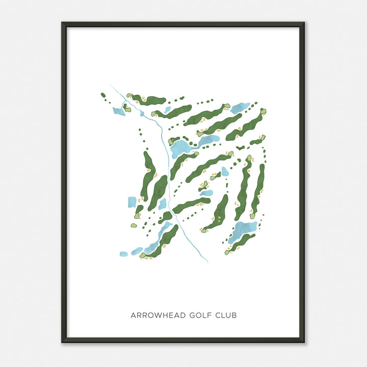 Print of Arrowhead Golf Club Modern Map