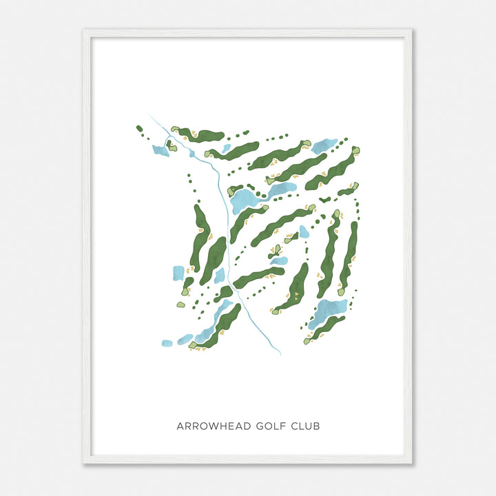 Print of Arrowhead Golf Club Modern Map