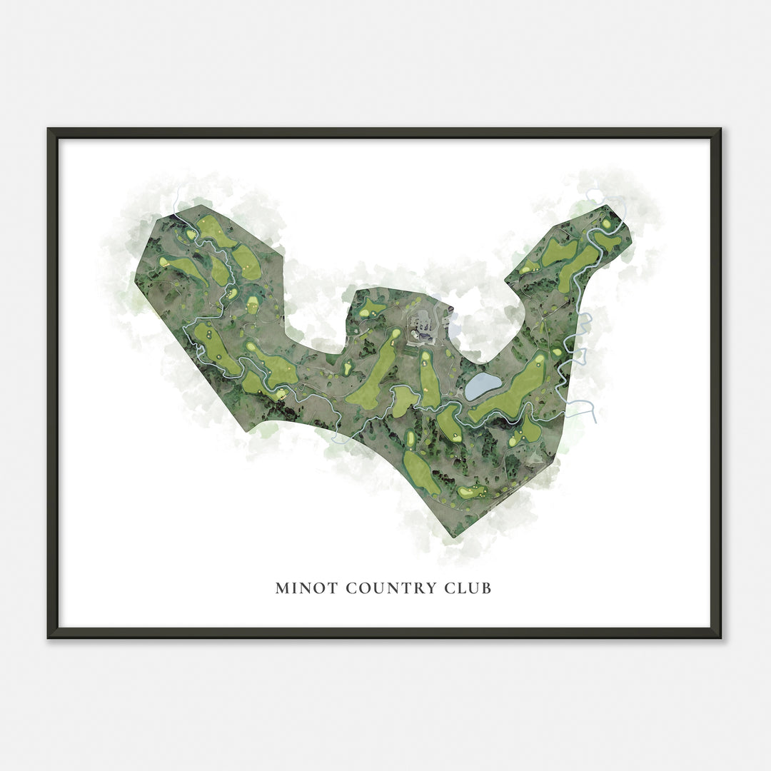 Print of Minot Country Club Classic Map