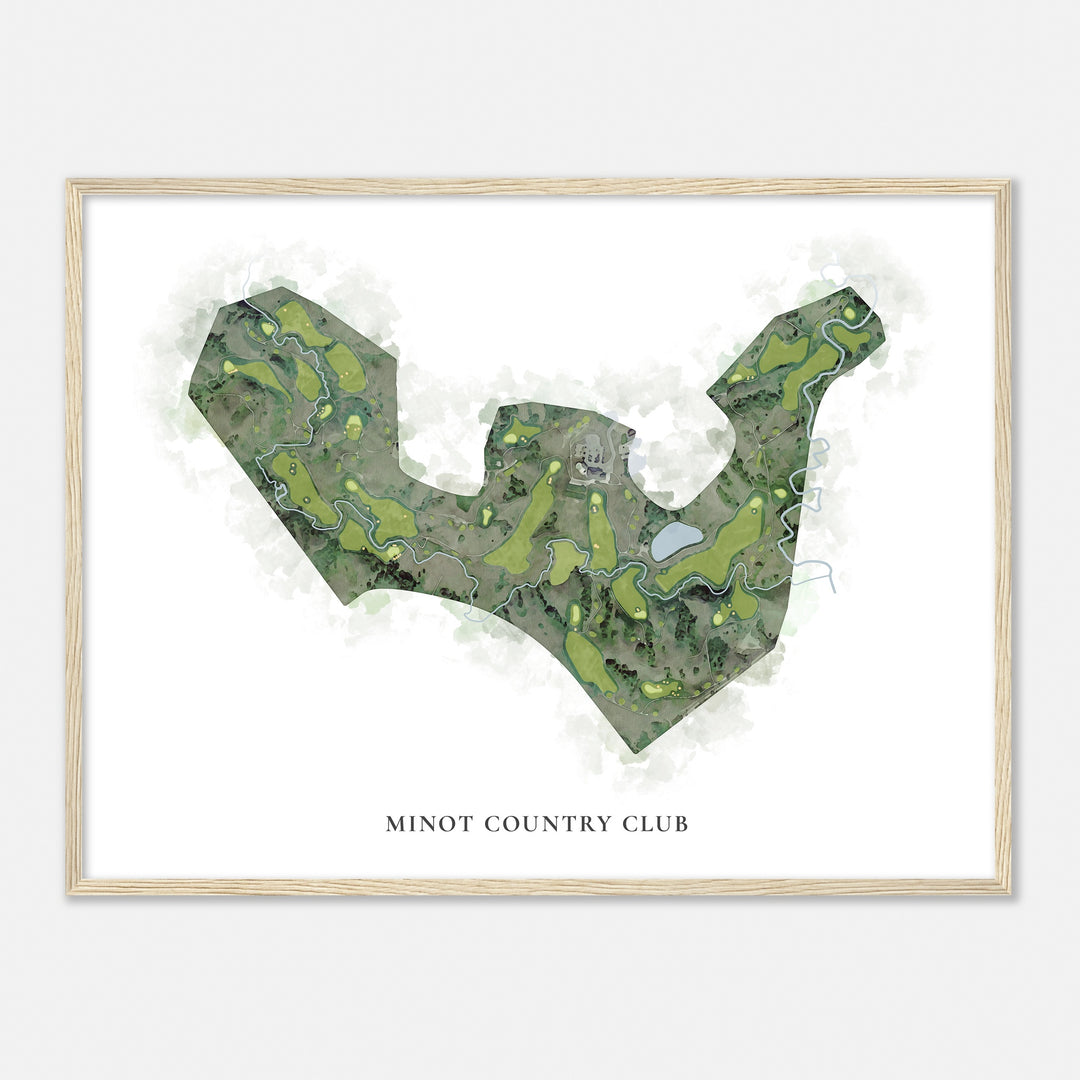 Print of Minot Country Club Classic Map