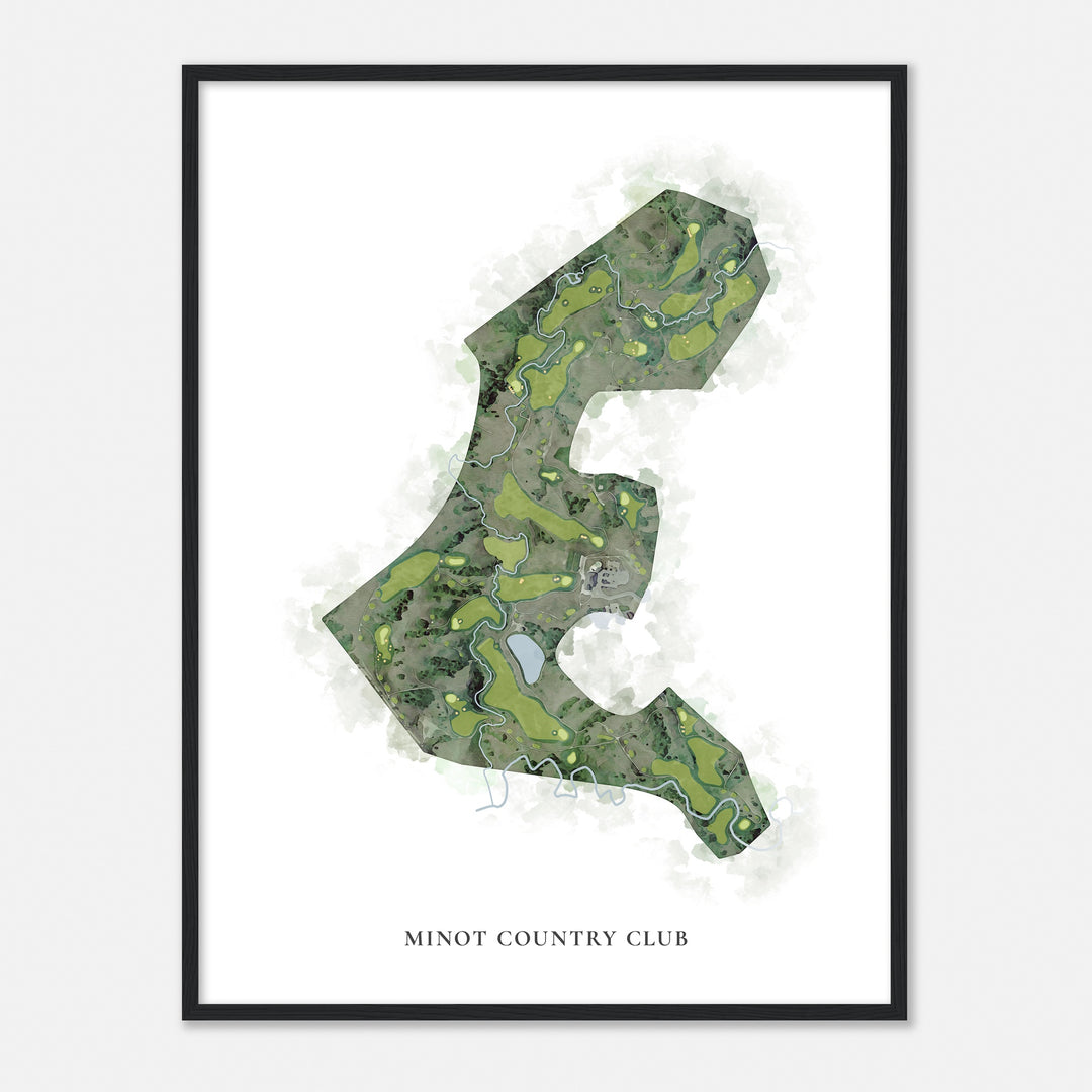 Print of Minot Country Club Classic Map