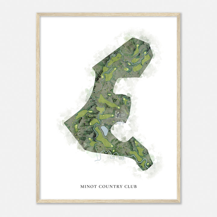 Print of Minot Country Club Classic Map