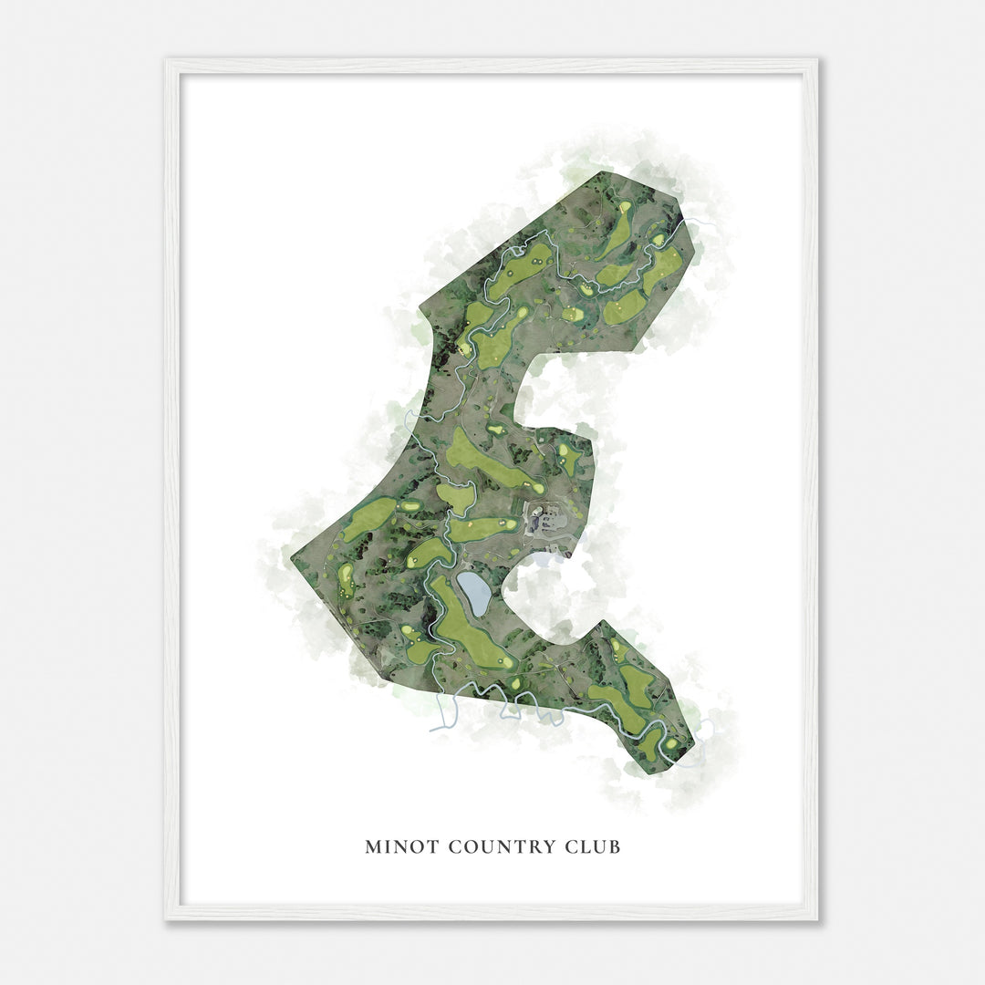 Print of Minot Country Club Classic Map