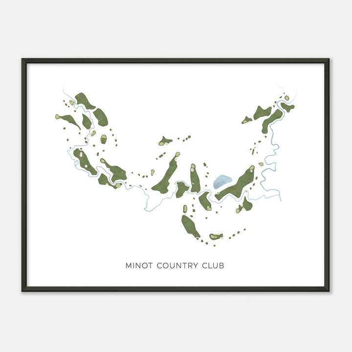 Print of Minot Country Club Modern Map