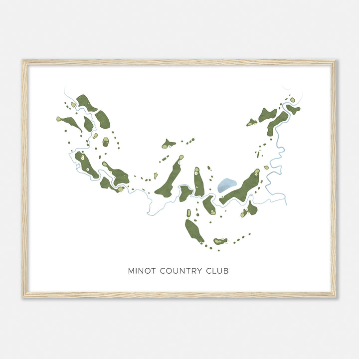 Print of Minot Country Club Modern Map