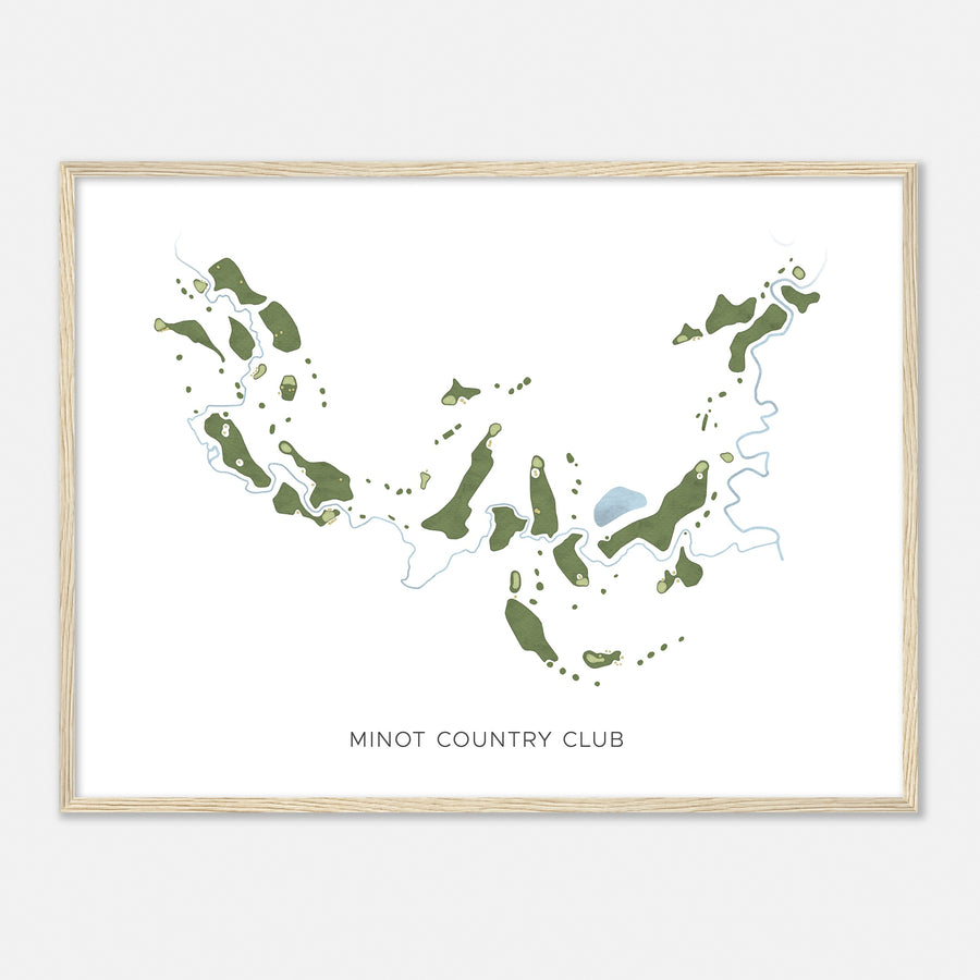 Print of Minot Country Club Modern Map