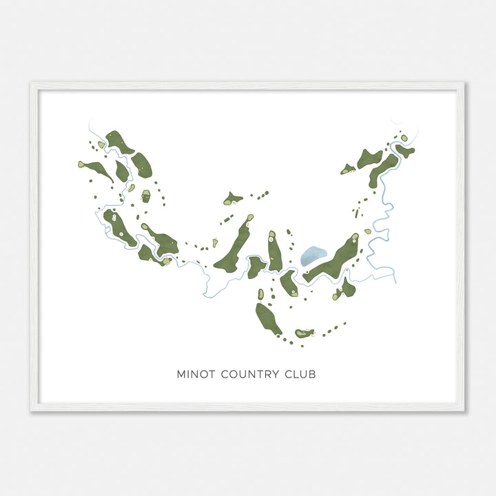 Print of Minot Country Club Modern Map