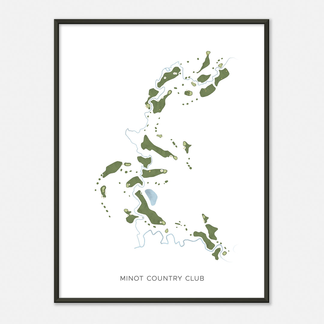 Print of Minot Country Club Modern Map