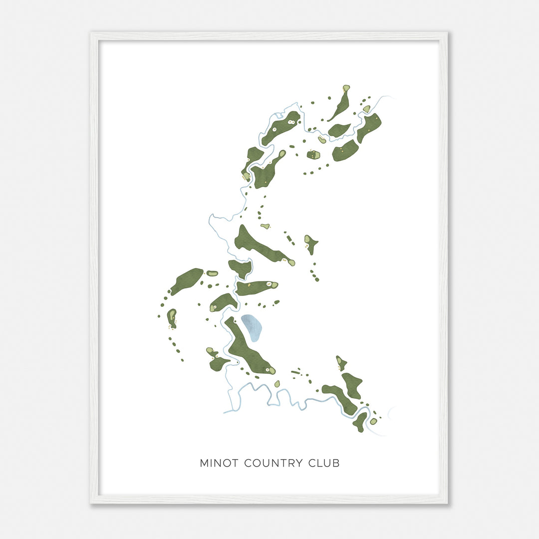 Print of Minot Country Club Modern Map