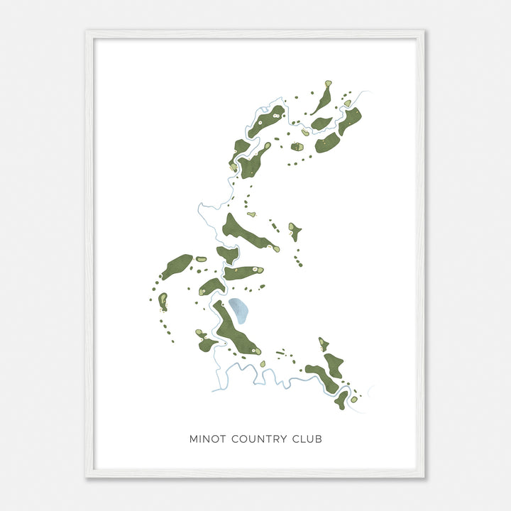 Print of Minot Country Club Modern Map