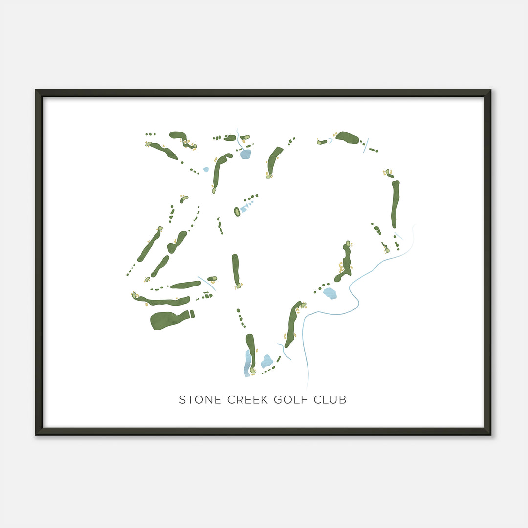 Print of Stone Creek Golf Club Modern Map