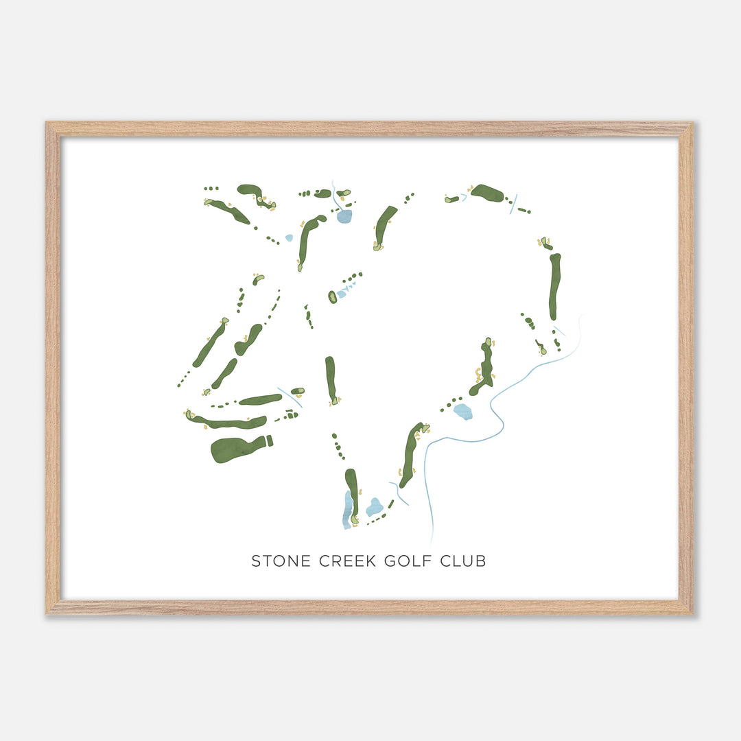 Print of Stone Creek Golf Club Modern Map
