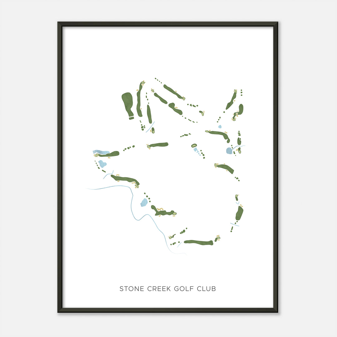 Print of Stone Creek Golf Club Modern Map