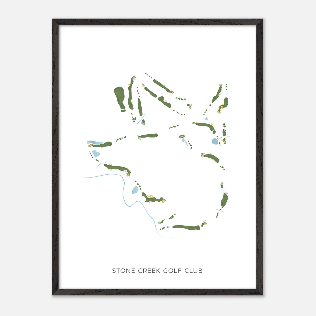 Print of Stone Creek Golf Club Modern Map