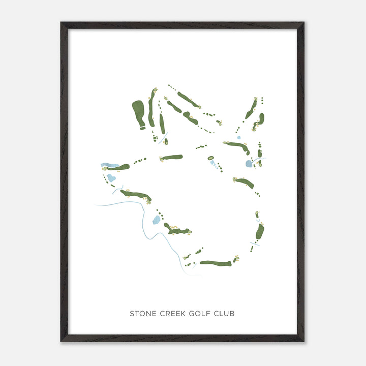 Print of Stone Creek Golf Club Modern Map