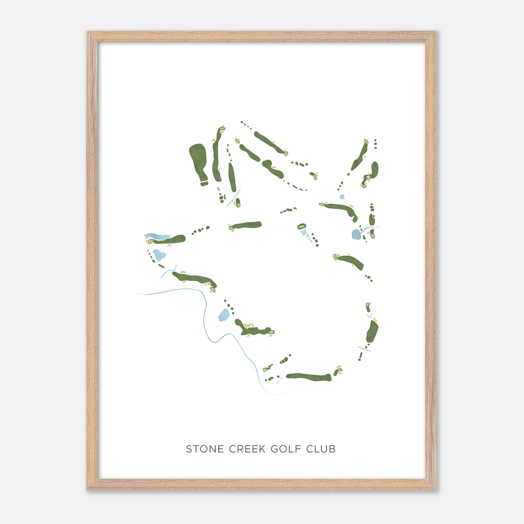 Print of Stone Creek Golf Club Modern Map