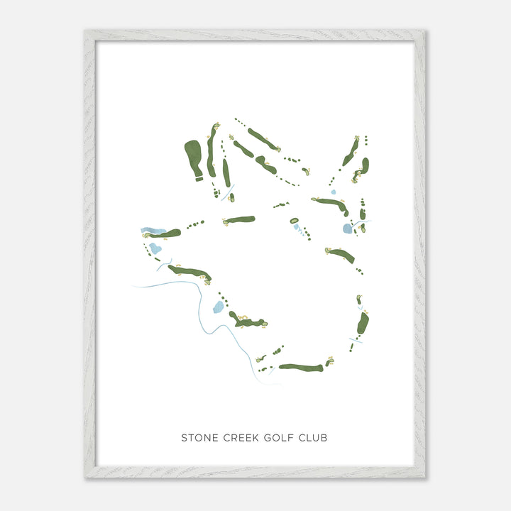 Print of Stone Creek Golf Club Modern Map