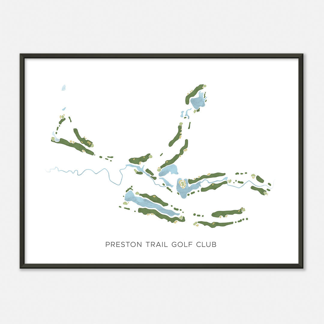 Print of Preston Trail Golf Club Modern Map