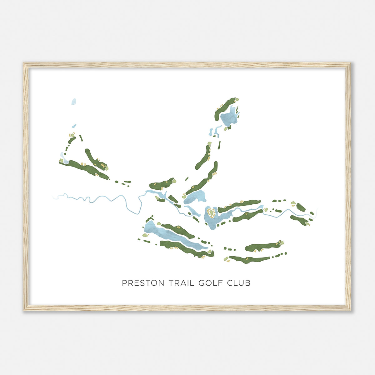 Print of Preston Trail Golf Club Modern Map