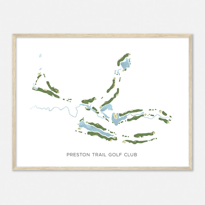 Print of Preston Trail Golf Club Modern Map