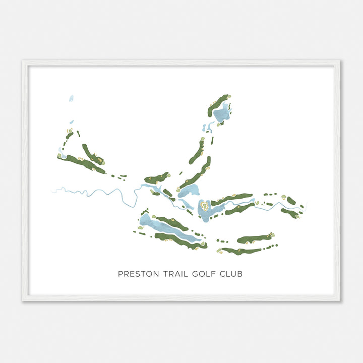 Print of Preston Trail Golf Club Modern Map