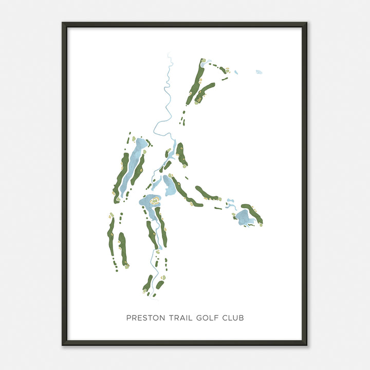 Print of Preston Trail Golf Club Modern Map