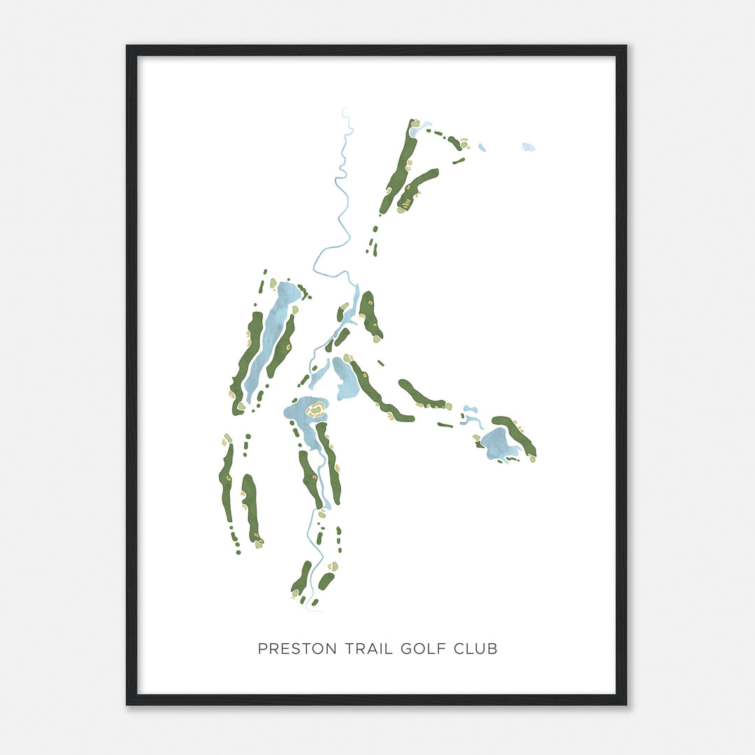 Print of Preston Trail Golf Club Modern Map